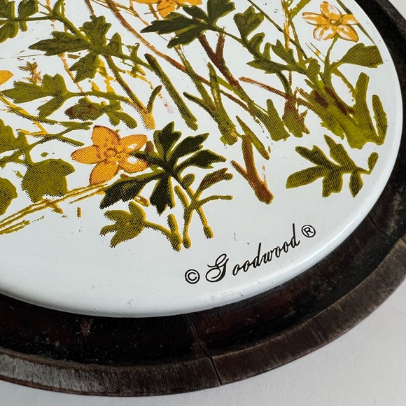 Vintage Goodwood Genuine Teak Wood Cheese Board Tray with Glass Dome Cloche Lid - Picture 5 of 5